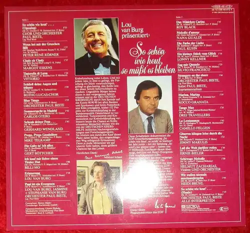 LP So schön wie heut, so müßt´ es bleiben - Lou van Burg ZDF Evergreen Gala 1981