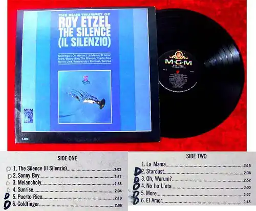 LP Roy Etzel - The Blue Trumpet Of Rpy Etzel: The Silence (Il Silenzio) MGM/ US