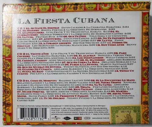 3CD Box La Fiesta Cubana - 35 Tracks - (Universal) 2001