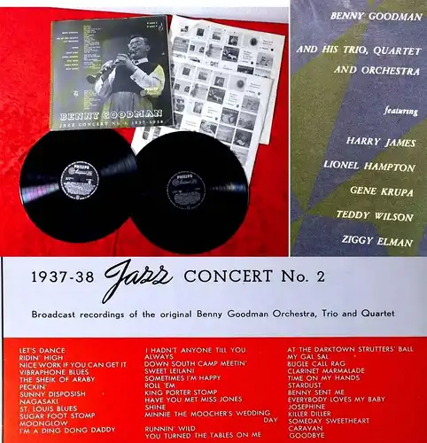 2LP Spiralalbum Benny Goodman Jazz Concert No. 2 1937/38 (Philips B07006 L)