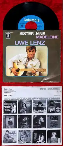 Single Uwe Lenz: Sister Jane (deutsche Version) (Columbia 1C 006-29 982) D 1971