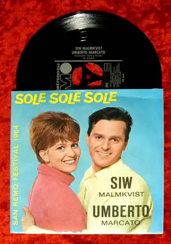 Single Siw Malmkvist & Umberto Marcato: Soloe Sole Sole (Metronome M 391) D 1964