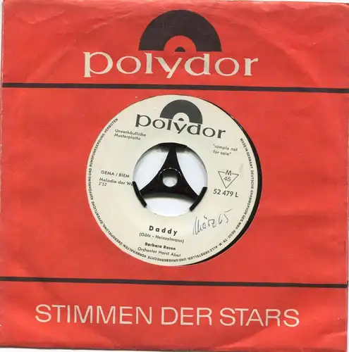 Single Barbara Rosen: Daddy (Polydor 52 479) D 1965 Promo