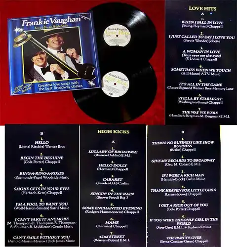 2LP Frankie Vaughan: Love Hits & High Kicks (Creole FVLP-3) UK