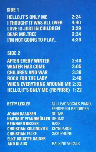 LP Betty Legler: Signs (Big Mouth 625050 AP) D 