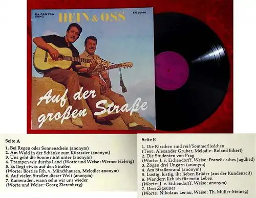 LP Hein & Oss: Auf der großen Straße (Da Camera Song SM 95026) D 1970