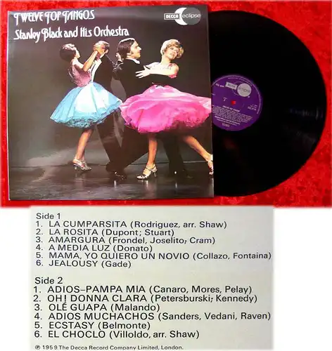LP Stanley Black: Twelve Top Tangos (Decca) UK