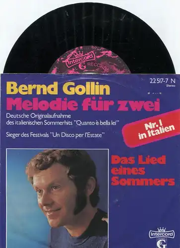 Single Bernd Gollin: Melodie für Zwei (Global 22 517-7) D