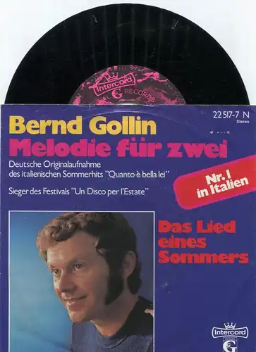 Single Bernd Gollin: Melodie für Zwei (Global 22 517-7) D 