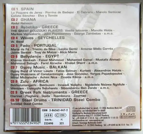 10CD Box Nuevo Ritmo De La Tierra - Weltmusik - Ghana Egypt Portugal Africa