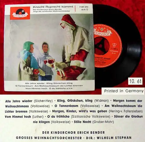 EP Kinderchor Erich Bender: Knecht Ruprecht kommt 1961