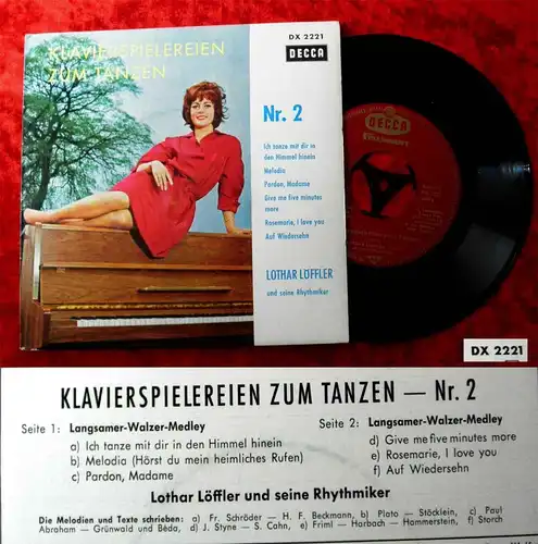 EP Lothar Löffler: Klavierspielereien zum Tanzen Nr. 2 (Decca DX 2221) D