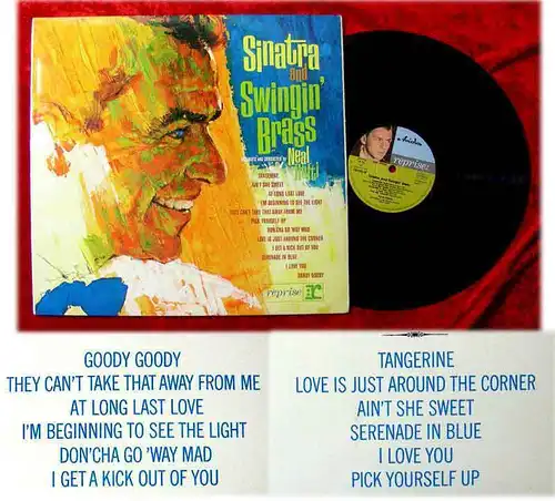 LP Frank Sinatra: Sinatra and Swingin Brass (Reprise Ariola 70 192) D