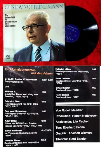LP Gustav Heinemann - ein Lebensbild in Dokumenten und Zeugnissen (Quadriga-Ton)