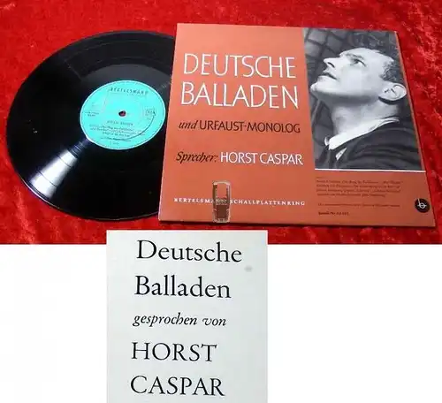 25cm LP Horst Caspar: Deutsche Balladen Urfaust Monolog