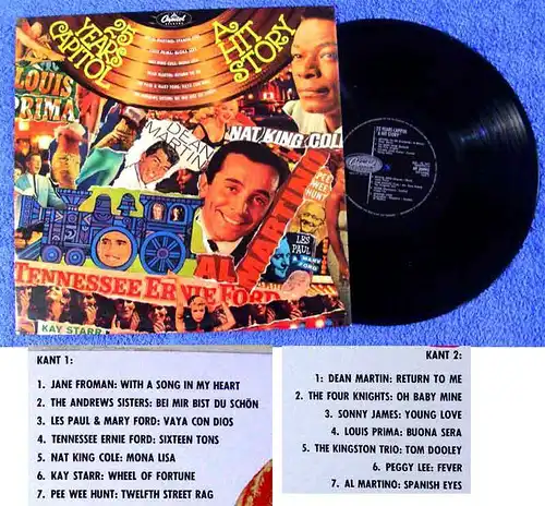 LP 25 Years Capitol - A Hit Story Dean Martin Nat King Cole Les Paul Peggy Lee