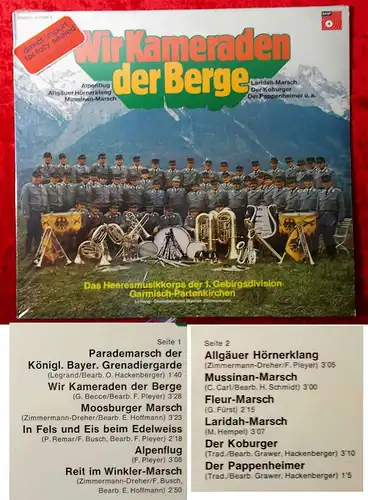 LP Heeresmusikkorps 1. Gebirsdivison Garmisch-Partenkirchen: Wir Kameraden...