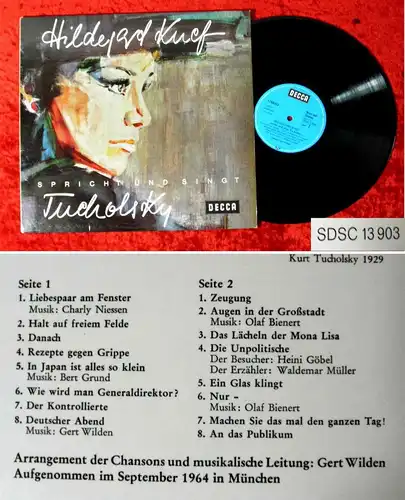 LP Hildegard Knef spricht und singt Tucholsky (Decca SDSC 13 903) D