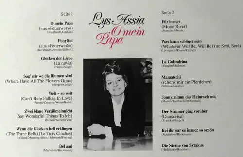 LP Lys Assia: O mein Papa (Telefunken 28 356-4) D 1979
