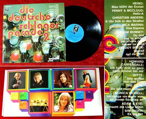 LP Deutsche Schlagerparade 2 Europawelle Saar (mit eingeheftetem Booklet) D 1972