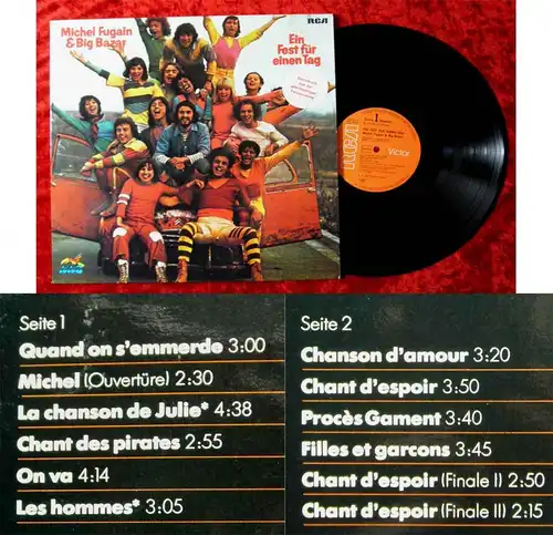 LP Michel Fugain & Big Bazar: Ein Fest für einen Tag (Soundtrack TV Show) D 1977