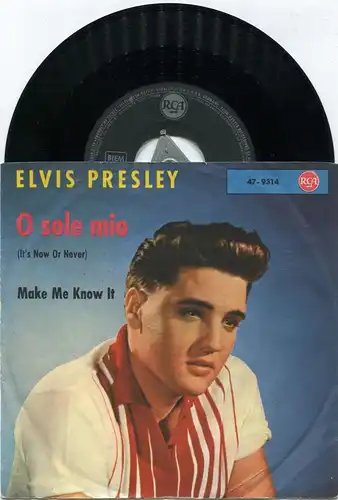 Single Elvis Presley: O Sole Mio (RCA 47-9314) D Triangel