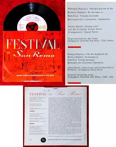 EP Johnny Dorelli:Festival San Remo 1958 (Bertelsmann Schallplattenring 36 655)