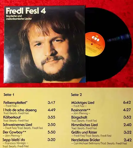 LP Fredl Fesl 4 - Bayrische & melankomische Lieder (CBS 85 371) NL 1981
