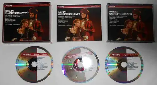 3CD Box Rossini: Maometto Secondo - Erstaufnahme - June Anderson  (Philips) 1985