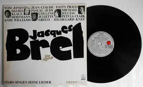 LP Jacques Brel - eine Legende - Stars singen seine Lieder (Ariola 203 858-365) 