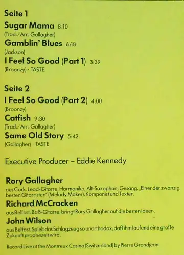 LP Taste: Live At The Isle Of Wight (Polydor Rotation 2428 311) D 