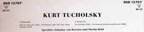 25cm LP Johanna von Koczian & Martin Held: Kurt Tucholsky (Decca DSD 13 707) D