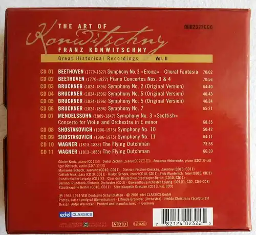 11CD Box Franz Konwitschny - The Art Of Konwitschny Vol. II (Edel) 2001