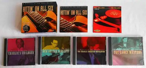 4CD Box Hittin´ On All Six - History of the Jazz Guitar (Proper)w/ 52 pg.Booklet