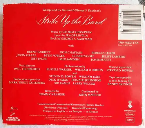 2CD Box George & Ira Gershwin: Strike Up The Band (Elektra) 1991