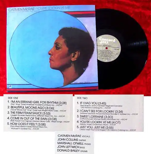 LP Carmen McRae: You´re lookin´at me Nat King Cole Songs (Concord CJ 235) US
