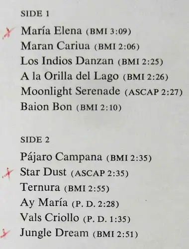 LP Los Indios Tabajaras: Maria Elena (RCA LSP-2822) D