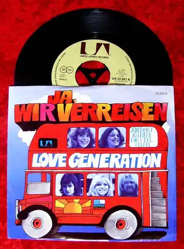 Single Love Generation: Ja, wir verreisen (United Artists 35 851) D