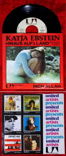 Single Katja Ebstein: Hinaus auf´s Land (United Artists 35 409 A) D 1972