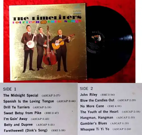 LP Limeliters: Fourteen Folk Songs (RCA Victor LPM-2671) US 1963