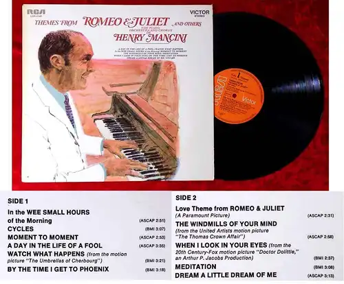 LP Henry Mancini: Theme from Romeo & Juliet and others... (RCA LSP-4140) D 1969