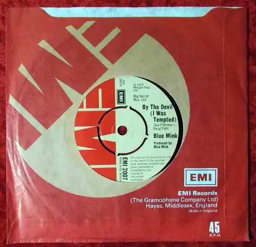 Single Blue Mink: By The Devil (EMI 2007) UK 1973