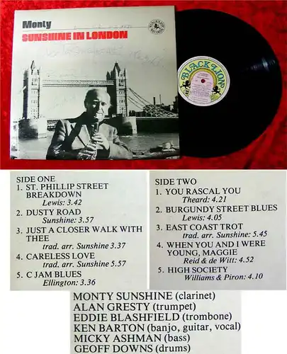LP Monty Sunshine In London  Signiert 1979