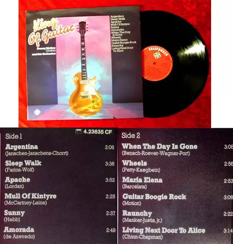 LP Denny Motion (Guitar) & His Orchestra: King of Guitar (Telefunken 623 635 AF)