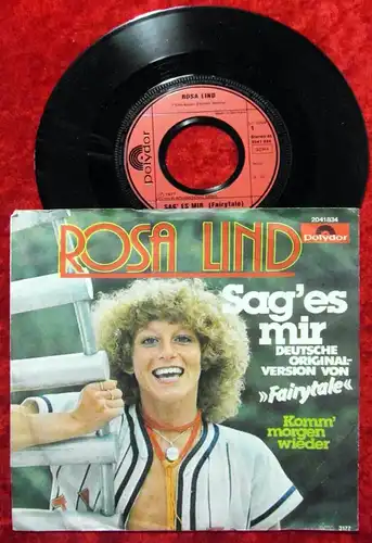 Single Rosa Lind: Sag es mir (Fairytale) (Polydor 2041 834) D 1977