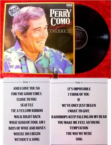 LP Perry Como: 20 Greatest Hits Vol. II
