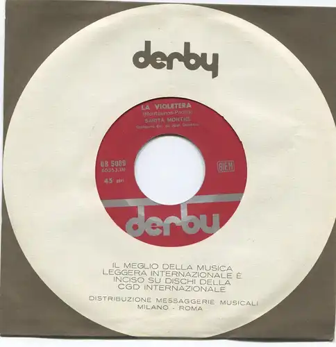 Single Sarina Montiel: La Violettere (Derby 5089) Italy