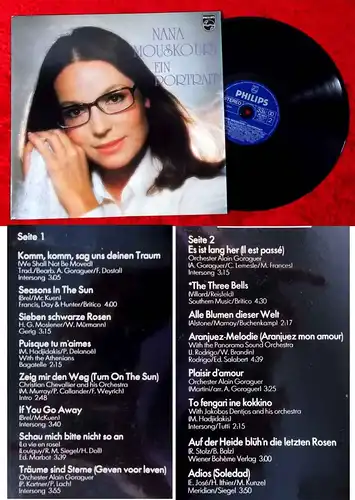 LP Nana Mouskouri: Ein Portrait (Philips 65 162 0) Club Edition D