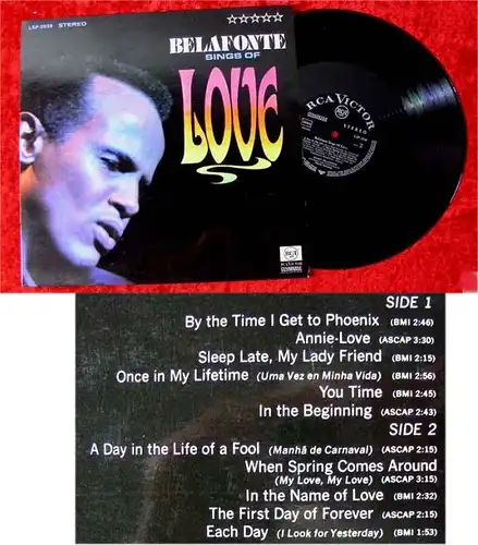 LP Harry Belafonte Sings of Love 1968