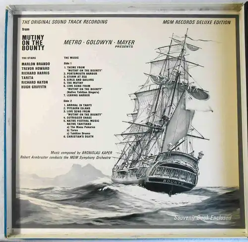 LP Box Mutiny On The Bounty (MGM 009 011) w/ 2 Souvenir Books (D)